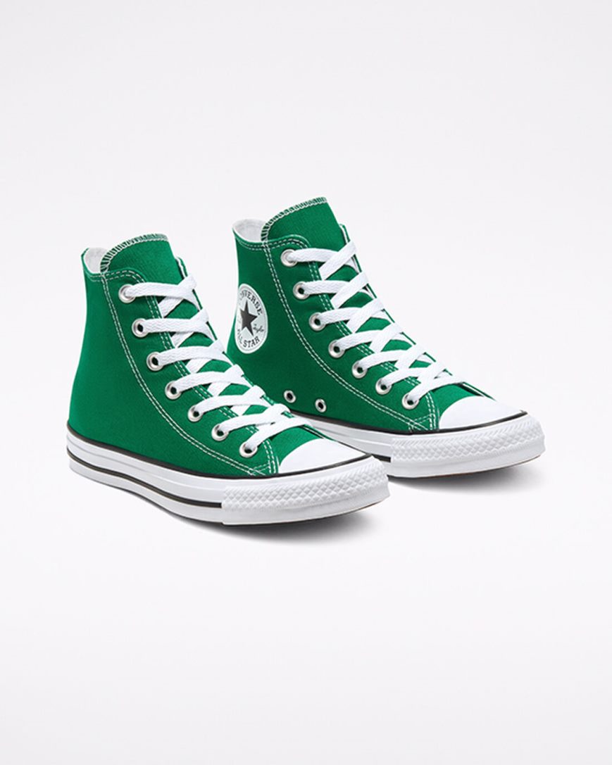 Tenisi Inalti Dama Converse Chuck Taylor All Star Clasici Verzi Albi | RO YNGXK893